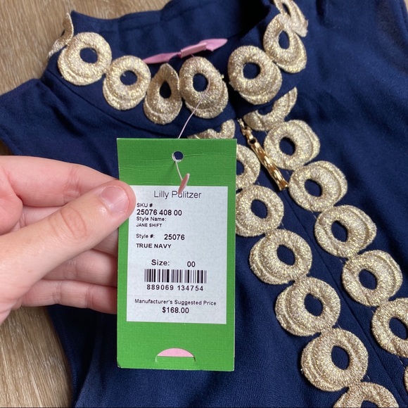 NWT Lilly Pulitzer Navy Blue Jane Shift Dress - Picture 7 of 10